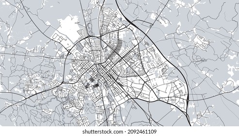 Mapa urbano de vectores urbanos de Uppsala, Suecia, Europa