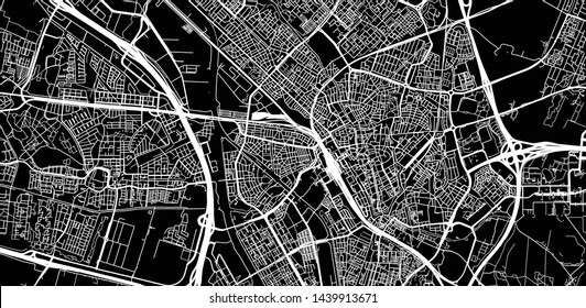 Mapa urbano vectorial urbano de Utrecht, Países Bajos