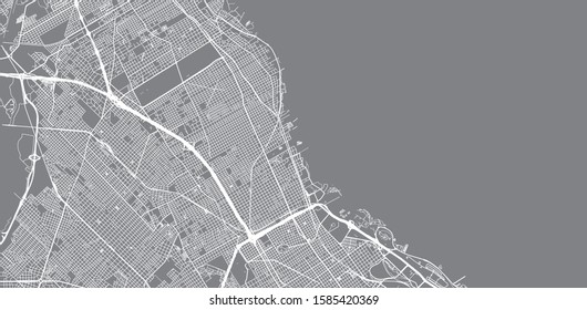 Urban vector city map of Vicente Lopez, Argentina