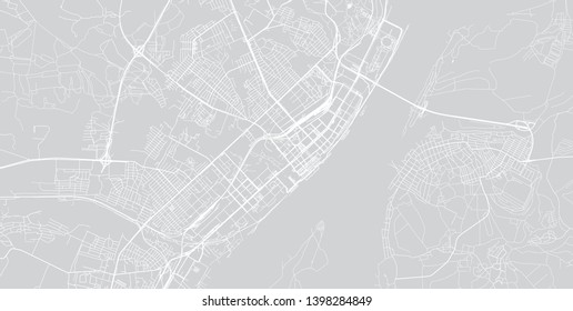 Urban vector city map of Volgograd, Russia