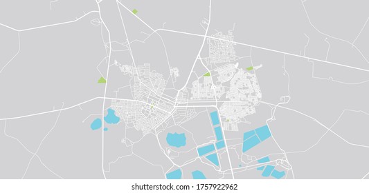 Urbane Vektorkarte von Welkom, Südafrika.