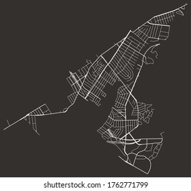 Urban vector map of Culver City, California, USA–downtown and suburbs, transport network, minimalist footprint poster