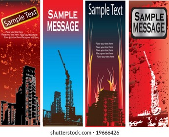 Urban Vertical Vector Banners