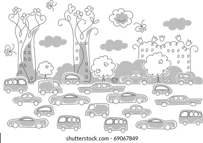 Urban view, city, outdoor