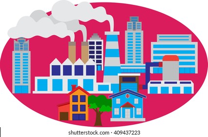 Urban and village landscape