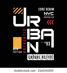 Urban vintage design typography, designs for t-shirts, wall murals, stickers ready to print, vector illustration 