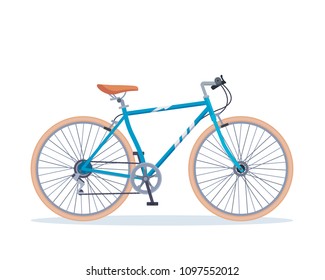 Urban Vintage Male City Road Bicycle illustration