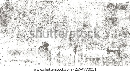Urban wall with daub grainy texture. Grunge rough background. Fabric material with brown spots. White dab backdrop with speckles and dust. Canvas wall vector illustration.