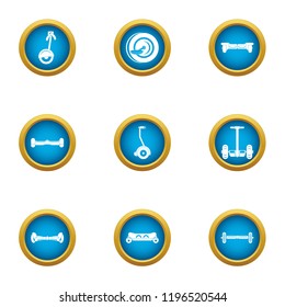 Urban way icons set. Flat set of 9 urban way vector icons for web isolated on white background
