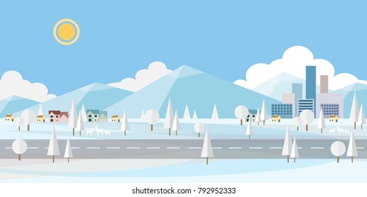 Urban Winter Vector