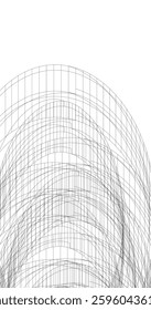 Urban Wireframe – Modern Architectural Perspective
