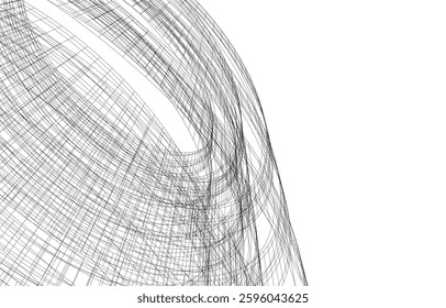Urban Wireframe – Modern Architectural Perspective