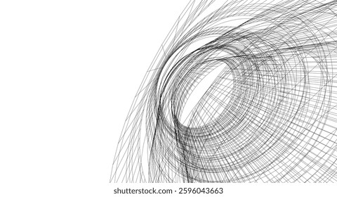 Urban Wireframe – Modern Architectural Perspective