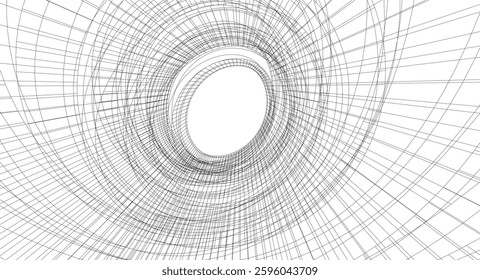 Urban Wireframe – Modern Architectural Perspective