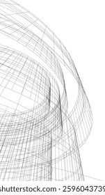 Urban Wireframe – Modern Architectural Perspective