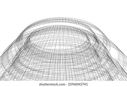 Urban Wireframe – Modern Architectural Perspective