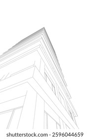 Urban Wireframe – Modern Architectural Perspective