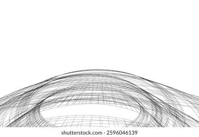 Urban Wireframe – Modern Architectural Perspective