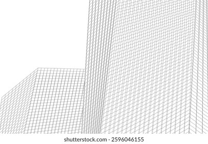 Urban Wireframe – Modern Architectural Perspective