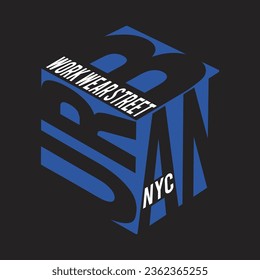 urban work wear street,design typography vector illustration