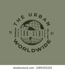 Urban Worldwide with symbol emblem vector for menswear