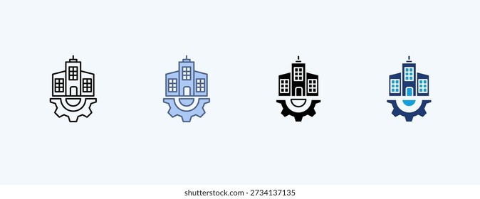 Urband Development Multiple Icon Illustration Vector