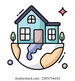 Urbanization flat icon, editable vector 