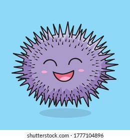 Urchin Cartoon Isolated Cute Illustration