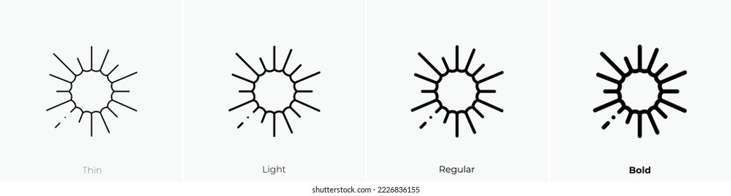 urchin icon. Thin, Light Regular And Bold style design isolated on white background