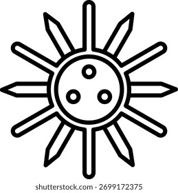 Diseño de ícono de Vector de línea de Urchin