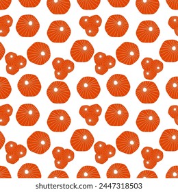 urchin seamless pattern for textile, craft paper, backgrounds, marine life