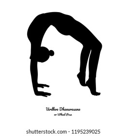 Urdhva Dhanurasana or Wheel Pose. Vector.