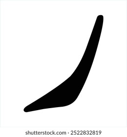 Urdu Alphabet Letter RA Vector Shape