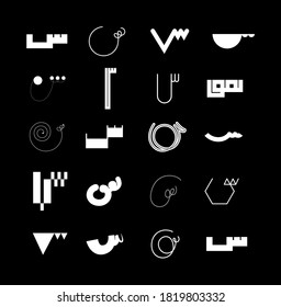Urdu letters seen. Set of Urdu Letter Seen Design  