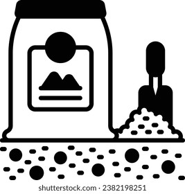 Harnbaumkonzept, limitierendes Material Vektorsymbol, Outdoor-Dekor-Symbol, Bauernschild und Pflanzensymbol, Stockillustration für Mulching und Landscaping