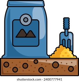 Urea based Manure concept, liming materials vector icon design, Shrubs and Trees symbol, Plants and Flowers sign, Landscaping and Garden Tools stock illustration