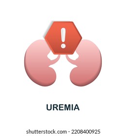 Uremia icon. 3d illustration from deseases collection. Creative Uremia 3d icon for web design, templates, infographics and more