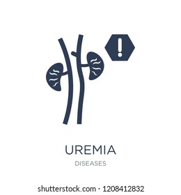 Uremia icon. Trendy flat vector Uremia icon on white background from Diseases collection, vector illustration can be use for web and mobile, eps10