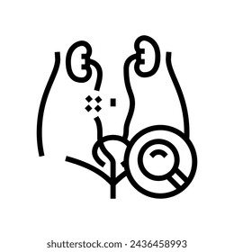 ureteroscopy surgery line icon vector. ureteroscopy surgery sign. isolated contour symbol black illustration