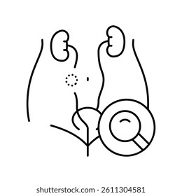 ureteroscopy surgery line icon vector. ureteroscopy surgery sign. isolated contour symbol black illustration