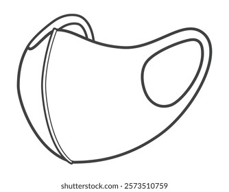 Urethane mask. Infection prevention. Vector illustration.