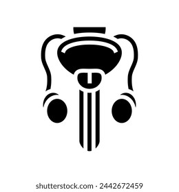 urethral stricture urology glyph icon vector. urethral stricture urology sign. isolated symbol illustration