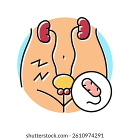 urethritis urology color icon vector. urethritis urology sign. isolated symbol illustration