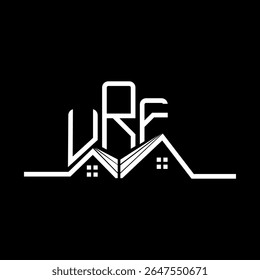 URF Real State logo design, URF logotipo simples e moderno. URF design de alfabeto luxuoso  