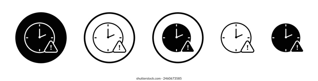 Urgency Alert Icon Set. Time-sensitive Alarm Vector Symbol, Expiry Alert Sign.