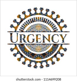 Urgency arabesque style badge. arabic decoration.
