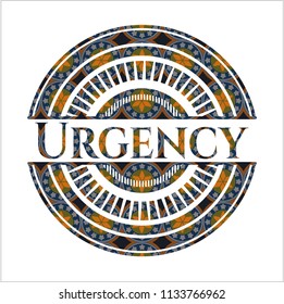 Urgency arabesque style badge. arabic decoration.