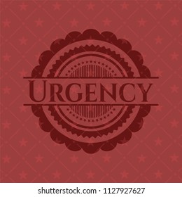 Urgency badge with red background