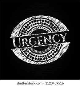Urgency with chalkboard texture