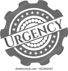 Urgency emblem with pencil effect